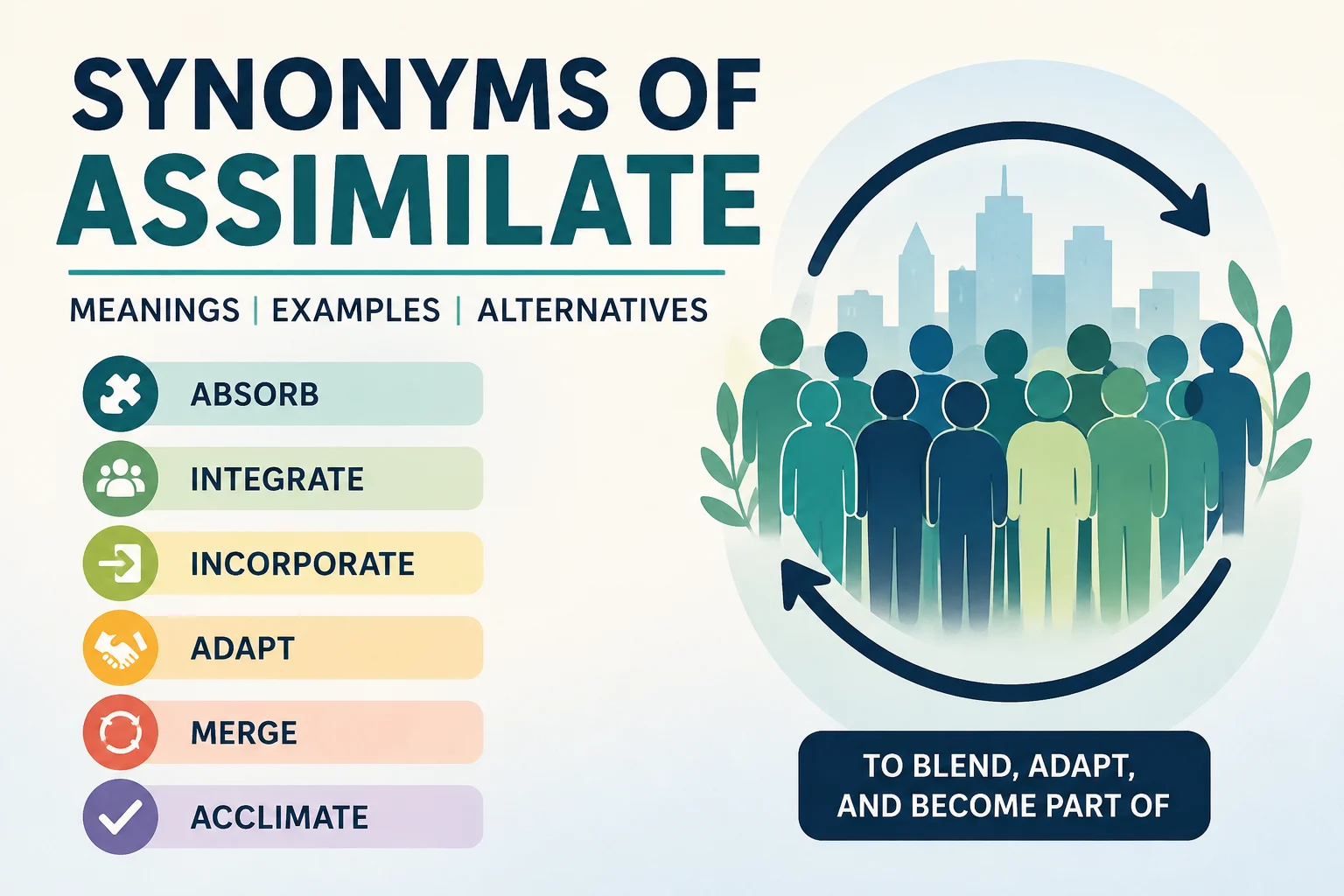 Synonyms of Assimilate