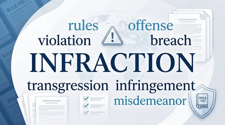 synonyms of infraction