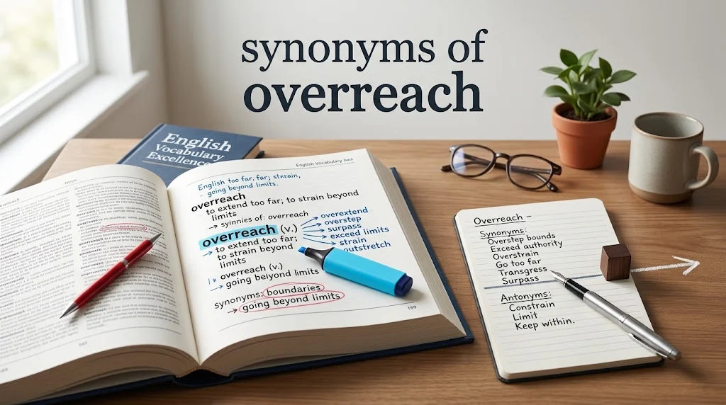 synonyms of overreach