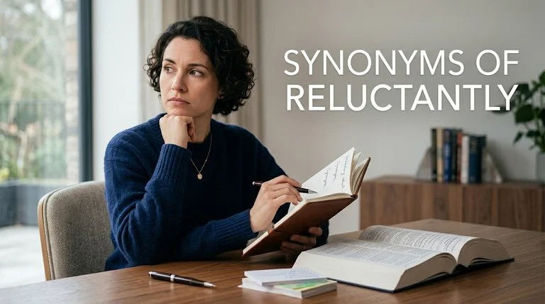 synonyms of reluctantly