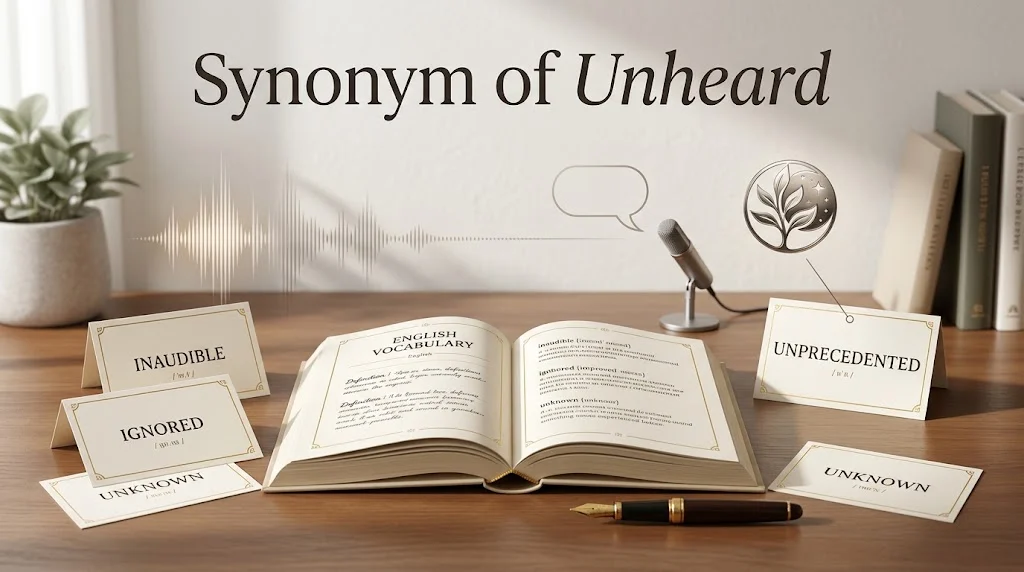 synonym of unheard