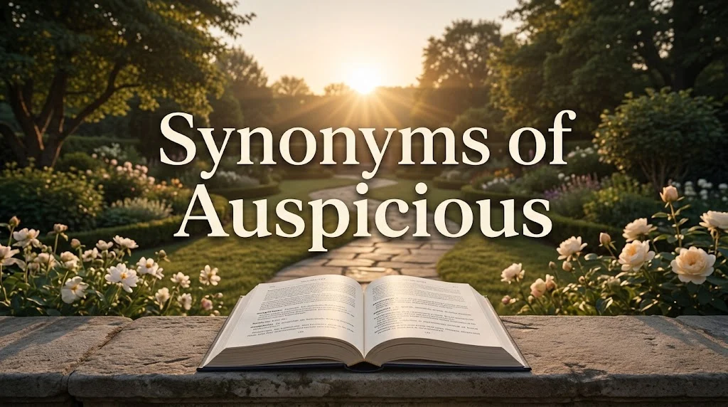 synonyms of auspicious