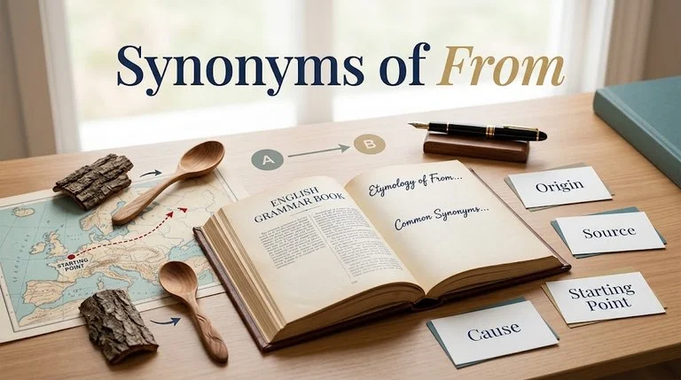 synonyms of from