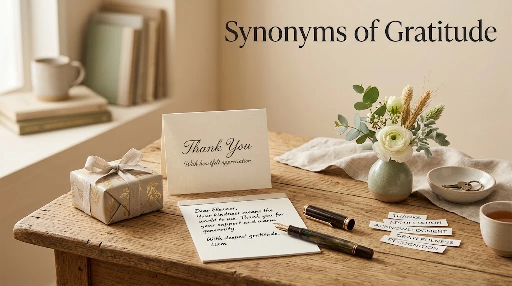 synonyms of gratitude