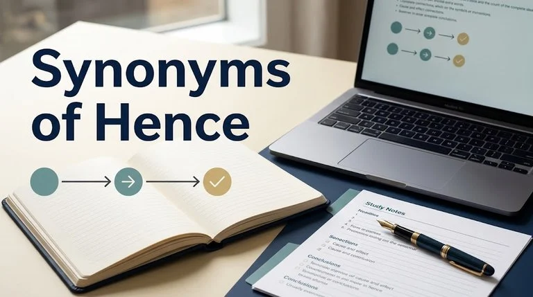 synonyms of hence