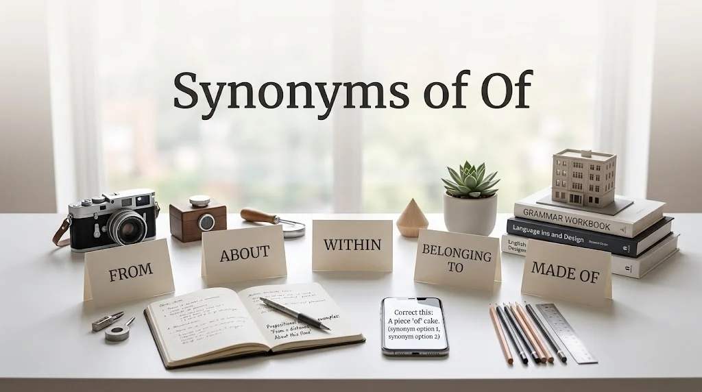 synonyms of of